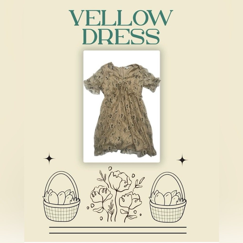 Francesca’s Floral Yellow Dress